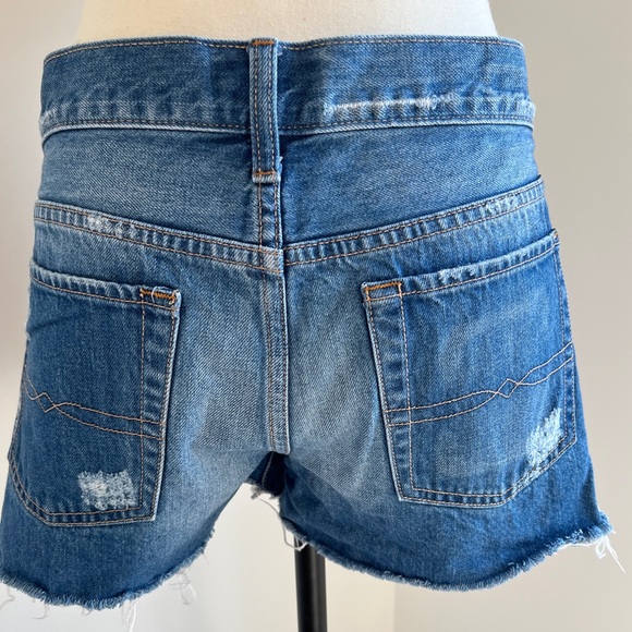 Lucky Brand "The Cut Off" Blue Denim Distressed Short | Size 8/29 - Picture 2 of 12
